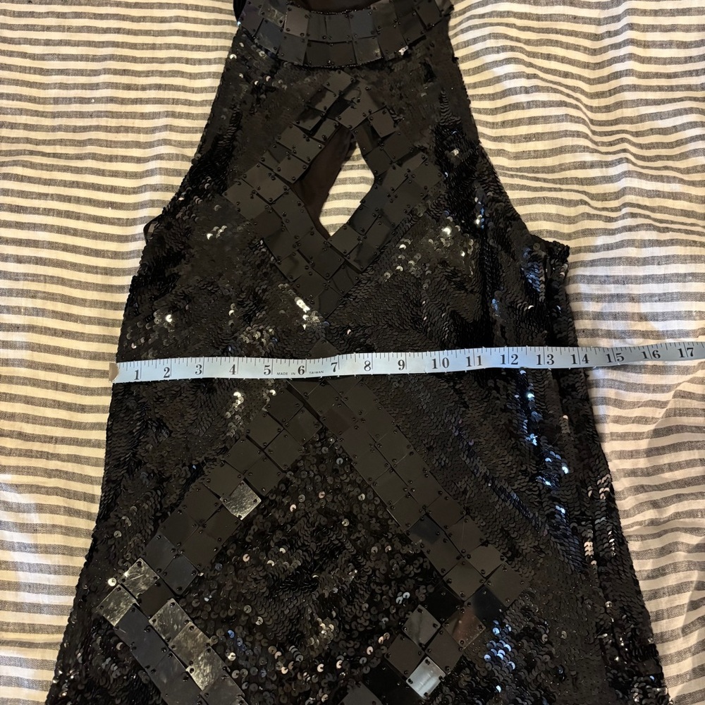 Arden B. Silk and sequin black mini dress - Picture 8 of 9